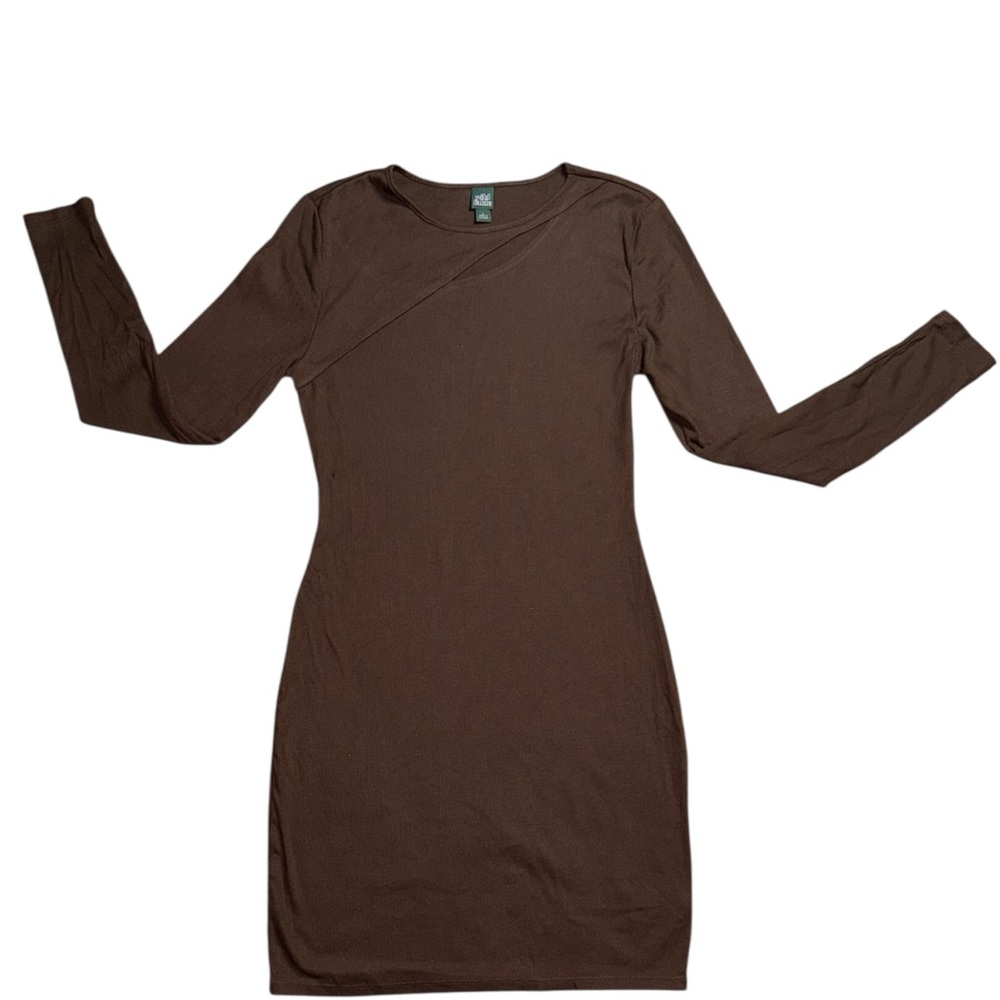Wild Fable Long Sleeve Brown Dress